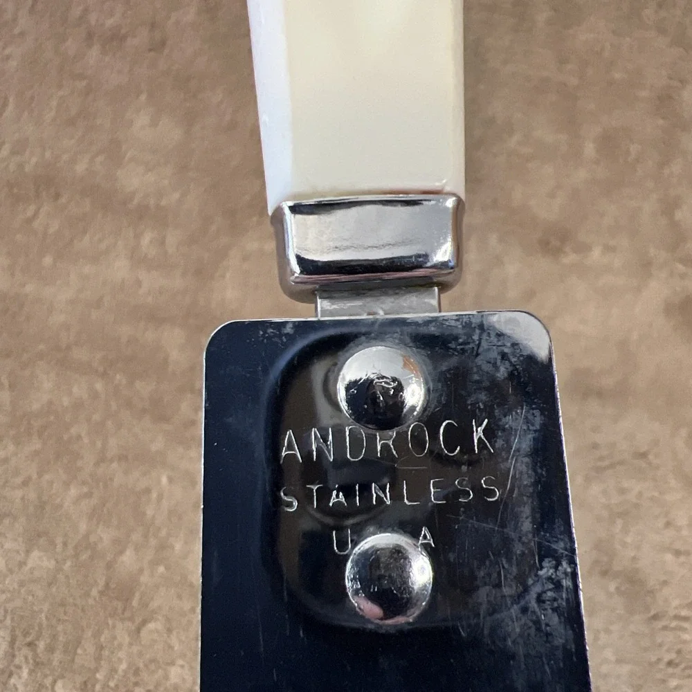 Vintage ANDROCK Spreader Green Floral Stainless 6.5